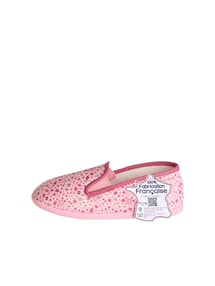 Hausschuhe Mädchen mit Blumenprint, Made in France