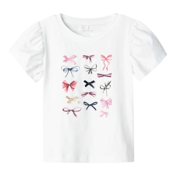 T-Shirt Puffärmel Schleifen