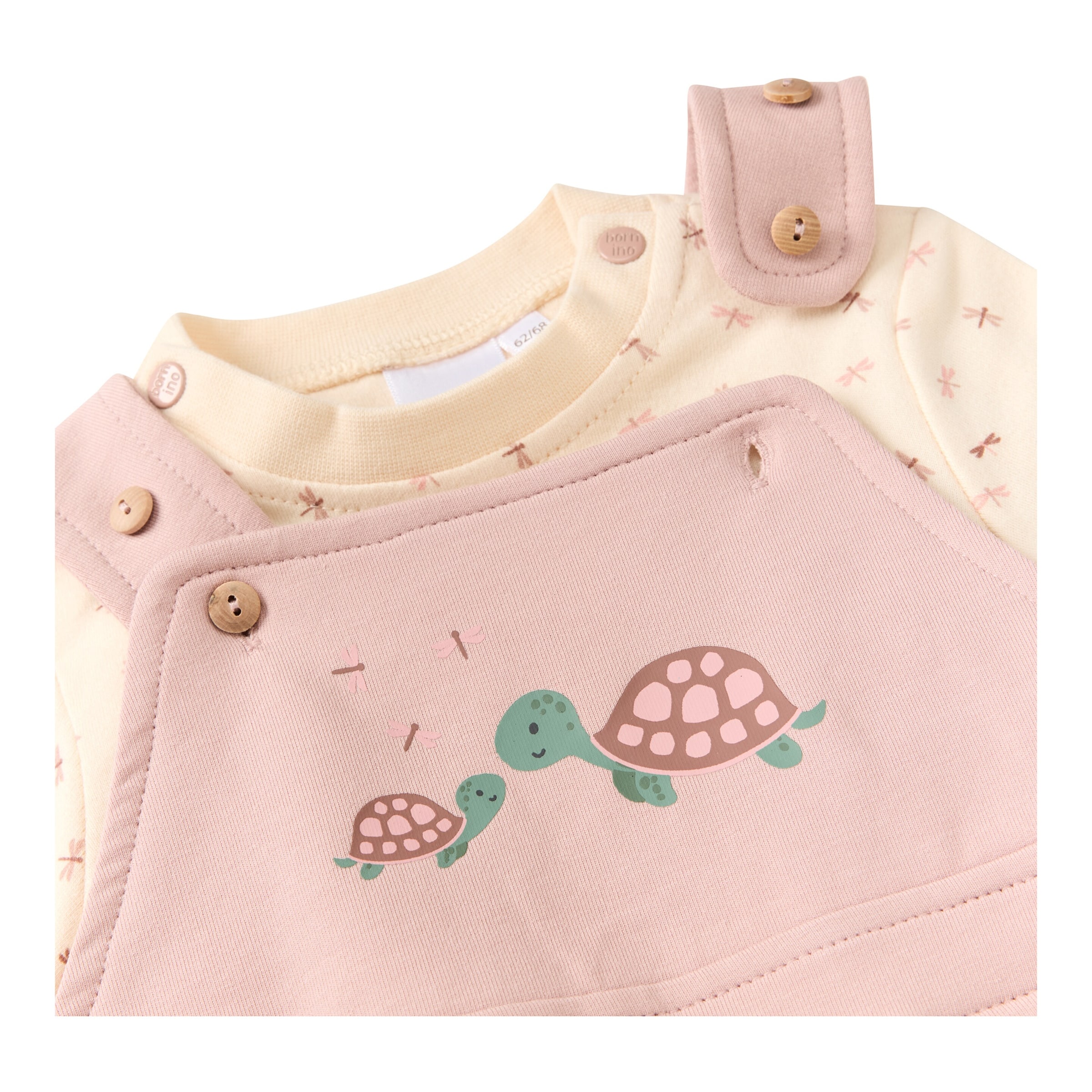 2-tlg. Set Latzhose mit Shirt Schildkröte