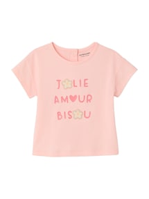 Baby T-Shirt mit Häkelblumen Mädchen, Bio-Baumwolle
