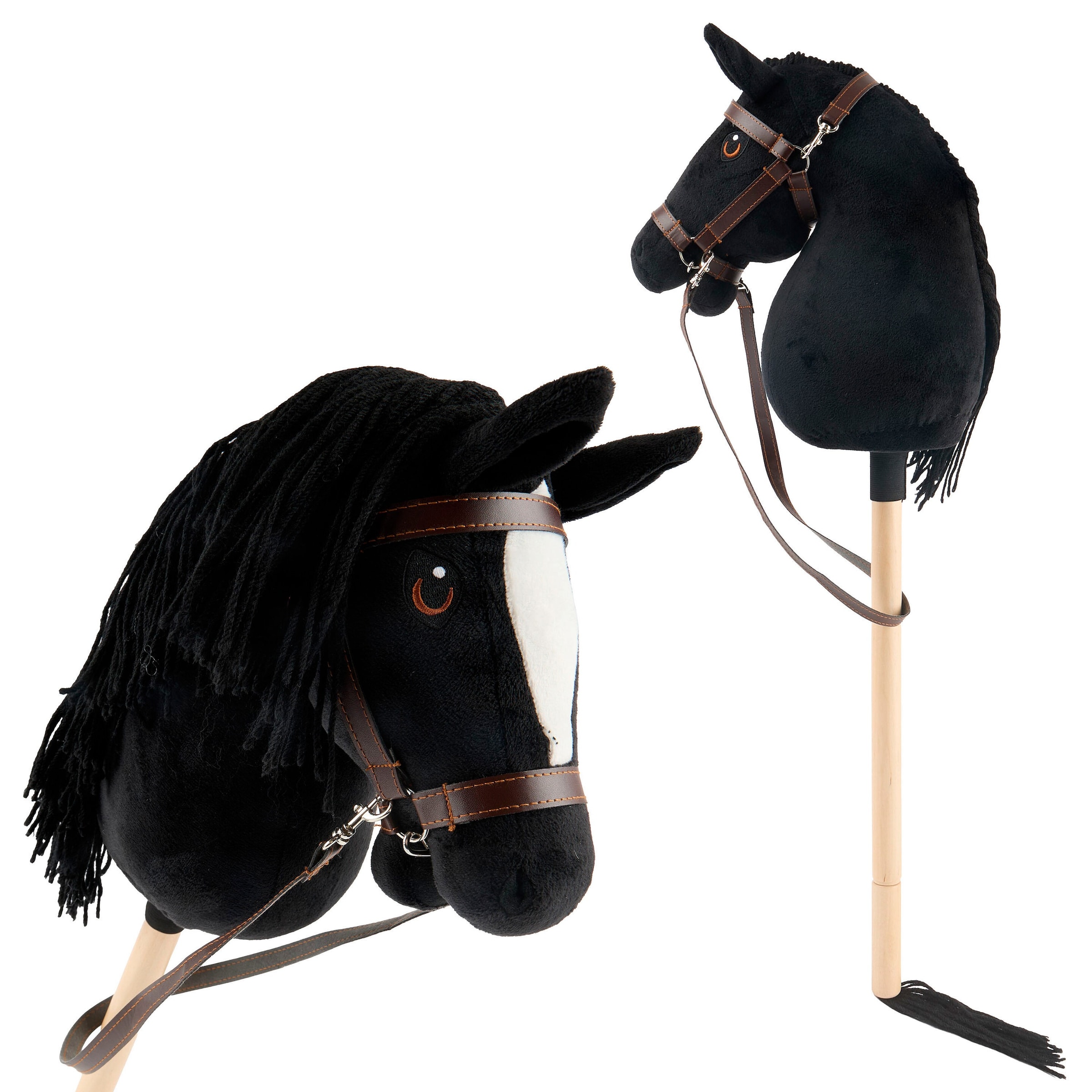 Bieco Hobby Horse Steckenpferd Rappe Größe S mit Trense