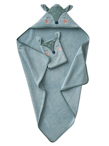Baby-Set REHKITZ aus Badetuch und Waschhandschuh