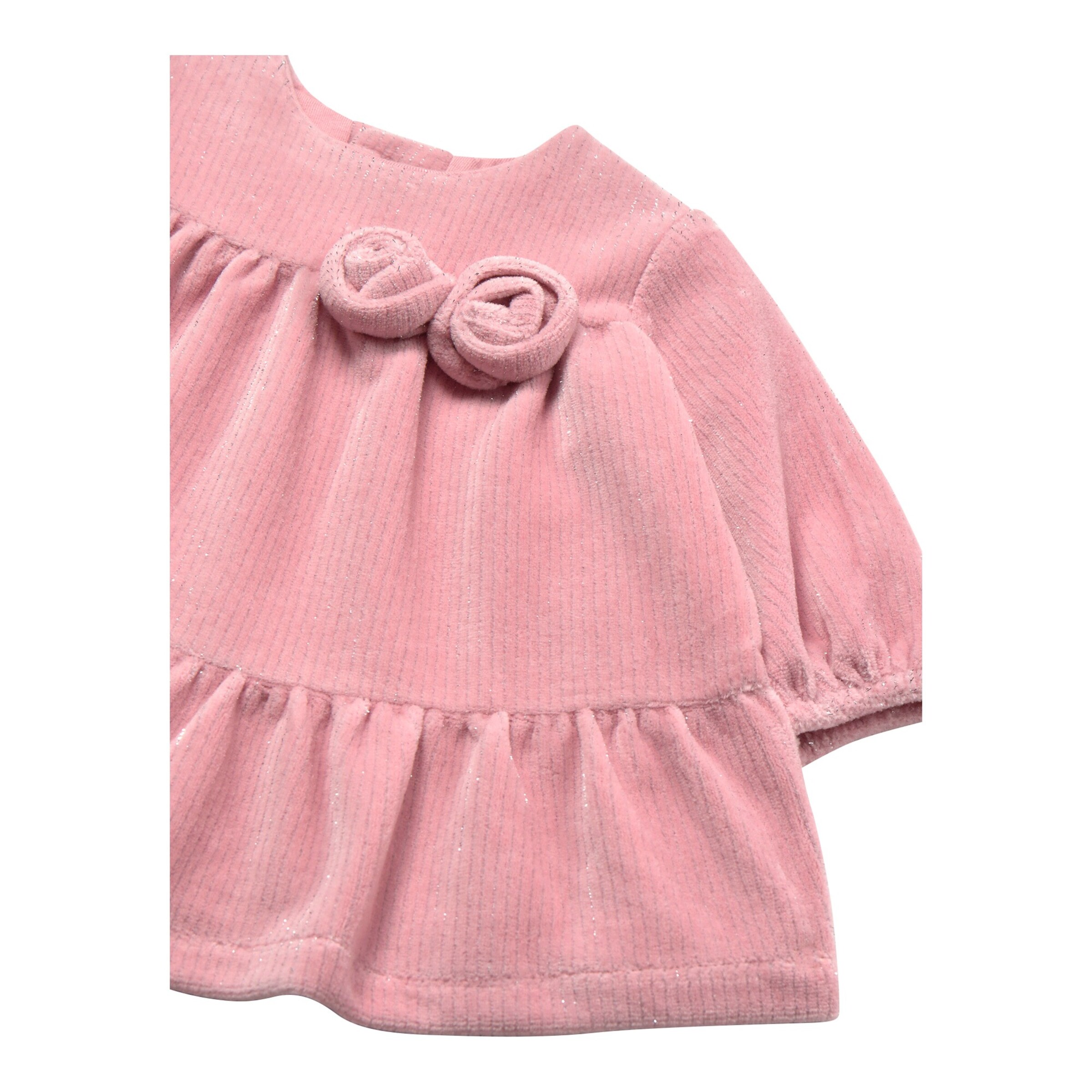 Softcord-Kleid langarm Glitzer