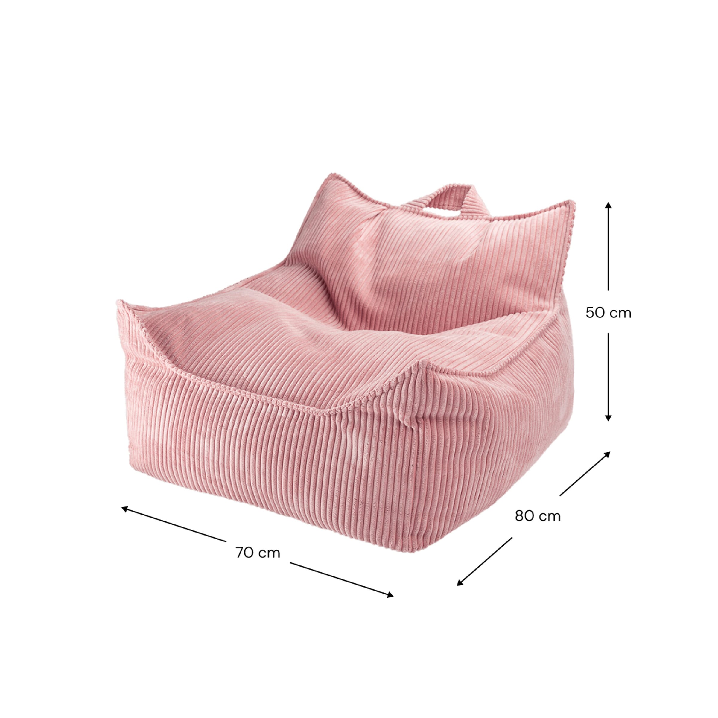 wigiwama Sitzsack Kinder Cord Rosa 3kg