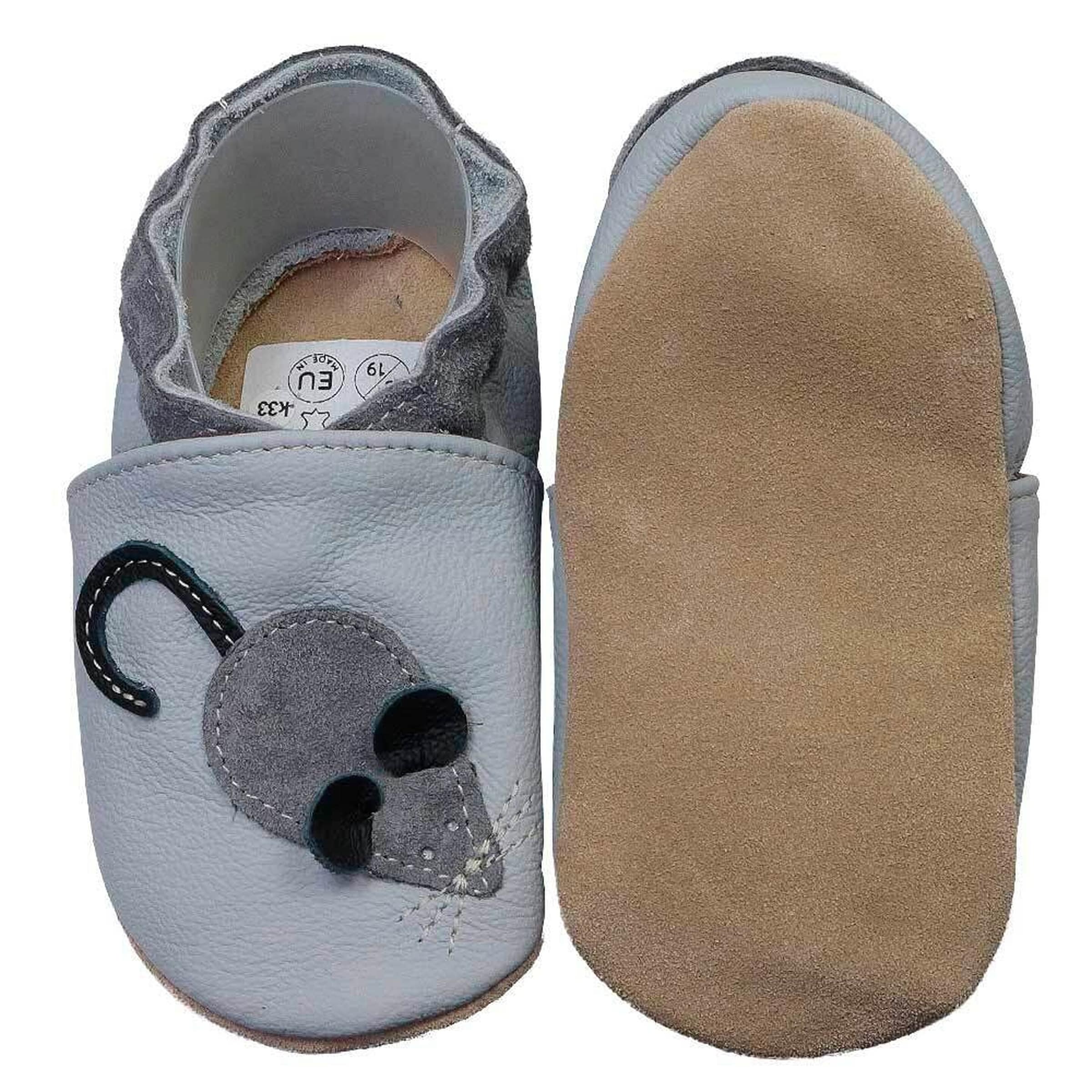 Hobea-Germany Krabbelschuhe Maus grau