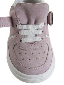 Baby Ledersneakers mit Klett und Schnürung, Lochmuster