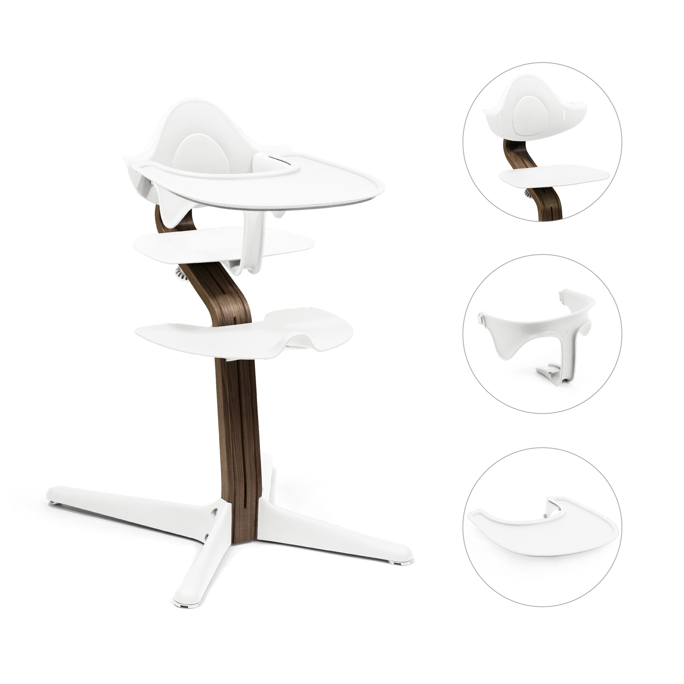 Stokke® Nomi Bundle Hochstuhl Walnuss inkl. Babyset und Tray