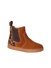 Mädchen Leder-Boots mit Reißverschluss
