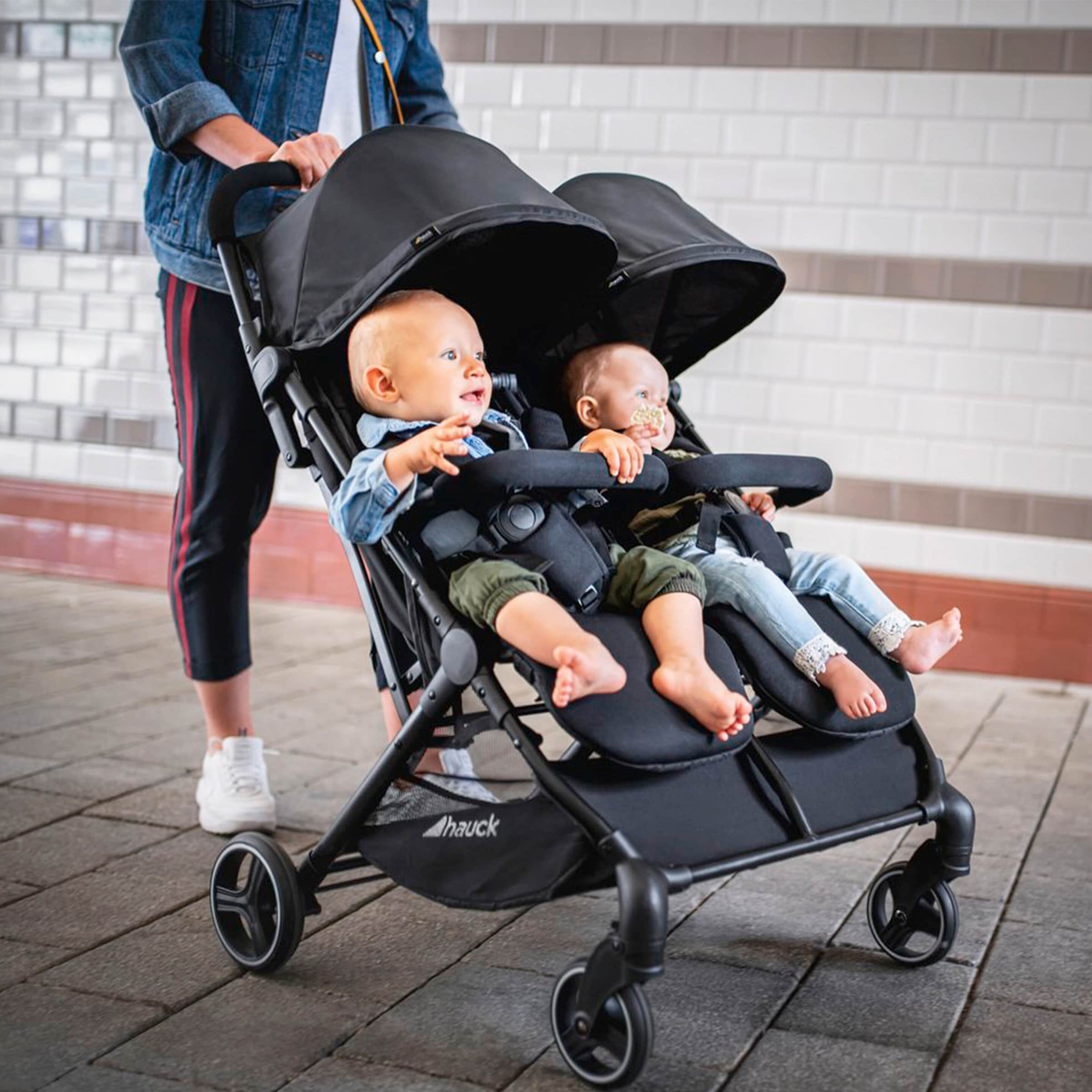 Double pram hauck best sale