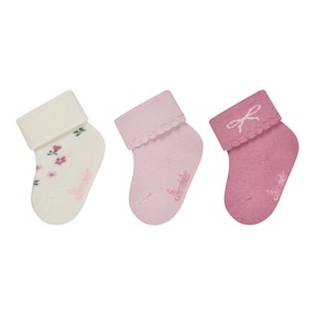 3er-Pack Socken Blumen Schleife