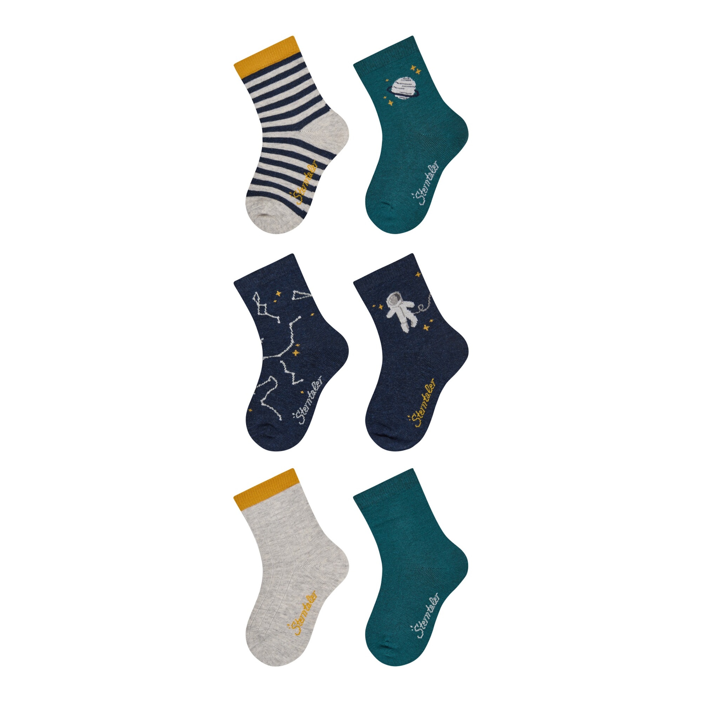Sterntaler 6er-Pack Socken Weltall