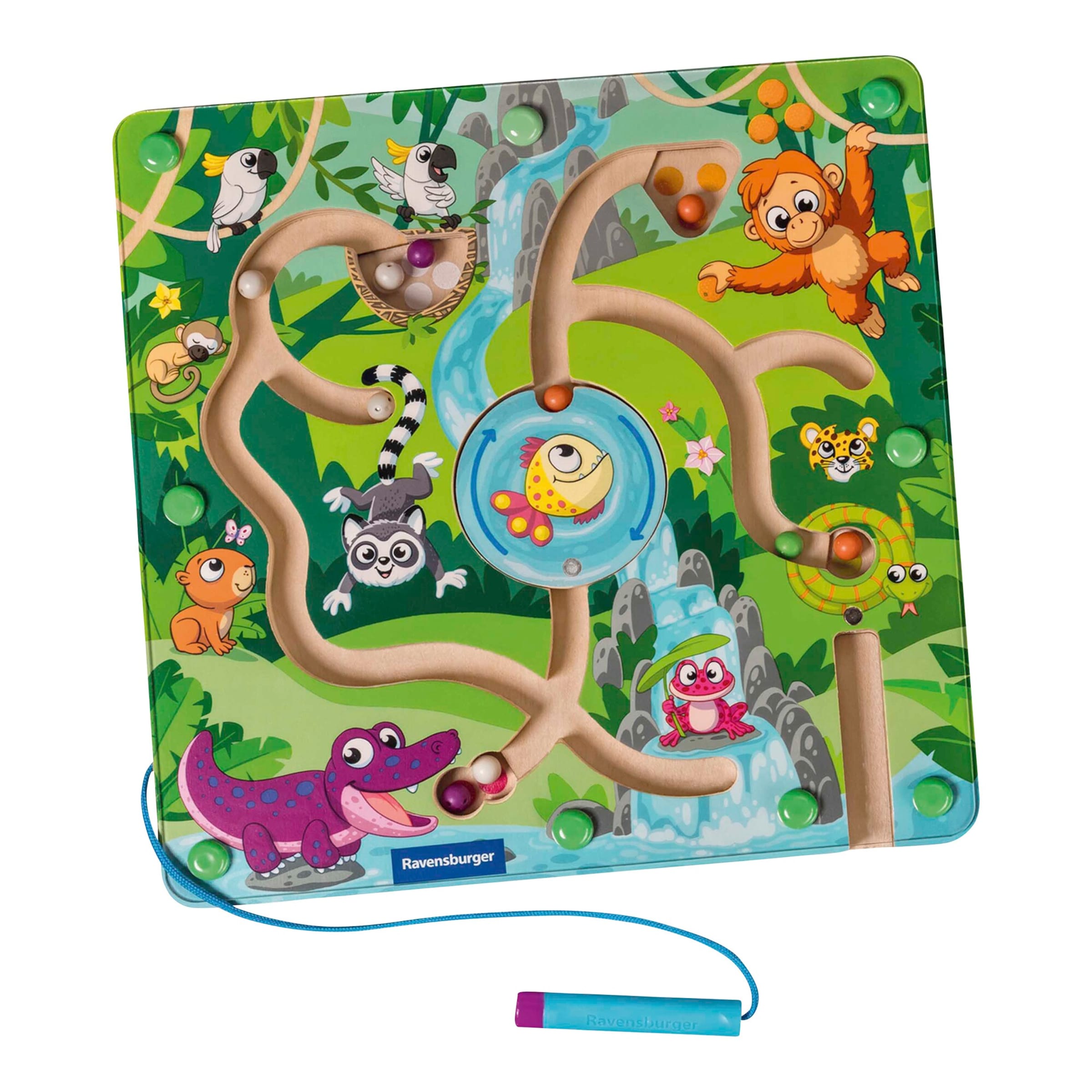 Ravensburger Play+ Magnetisches Holz-Labyrinth Dschungel von Ravensburger