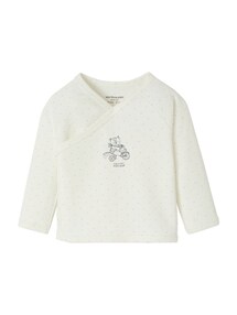 Bio-Kollektion: Gemusterte Baby Jacke mit Druckknöpfen BASIC
