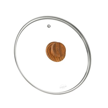 STONELINE Back to Nature Glasdeckel 24 cm | Holzoptik
