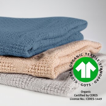 Decke in Strickoptik frosty almond 