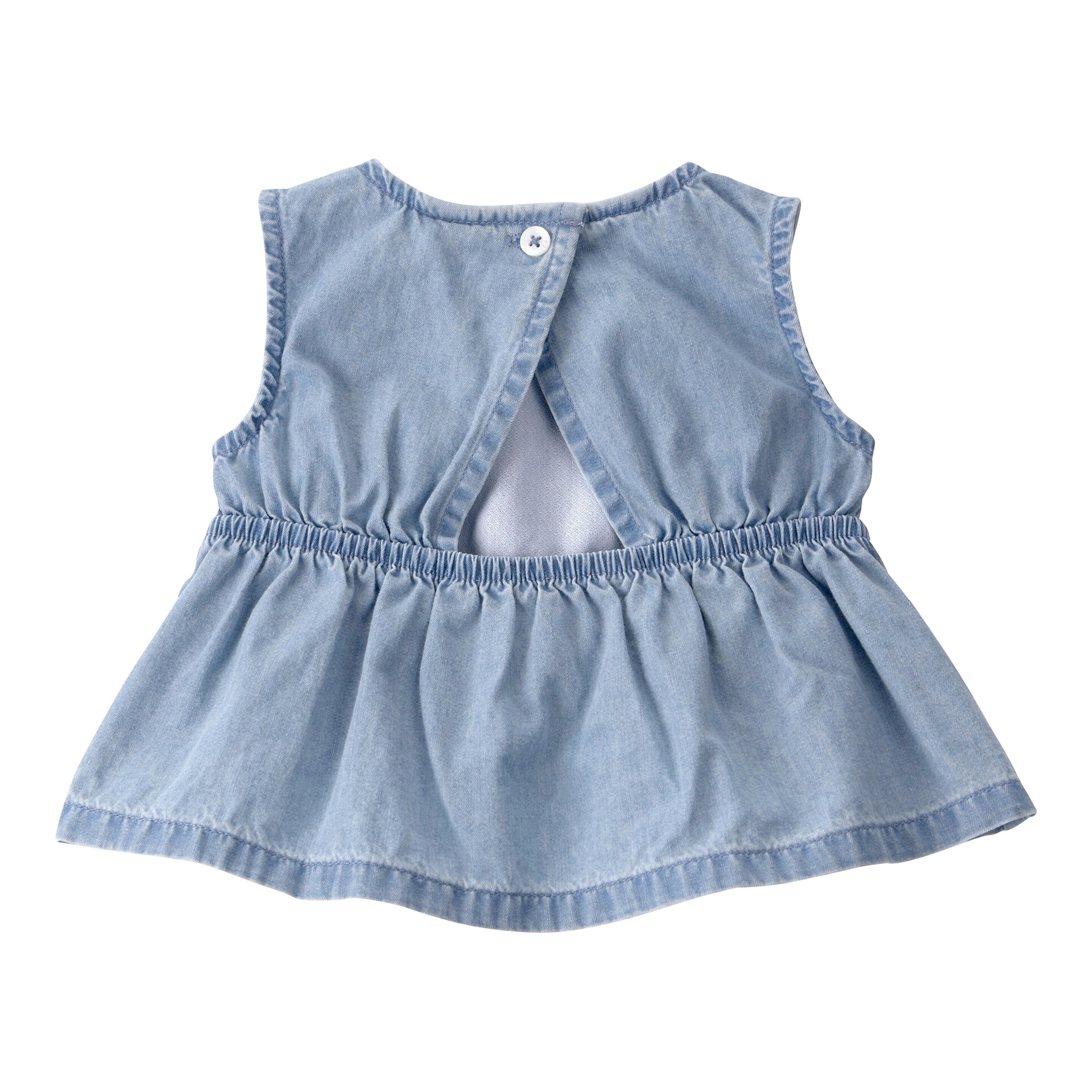 Carter's 3.-tlg. Set Body Flügelarm Rippqualität, Chambray-Kleid ohne Arm und -Shorts