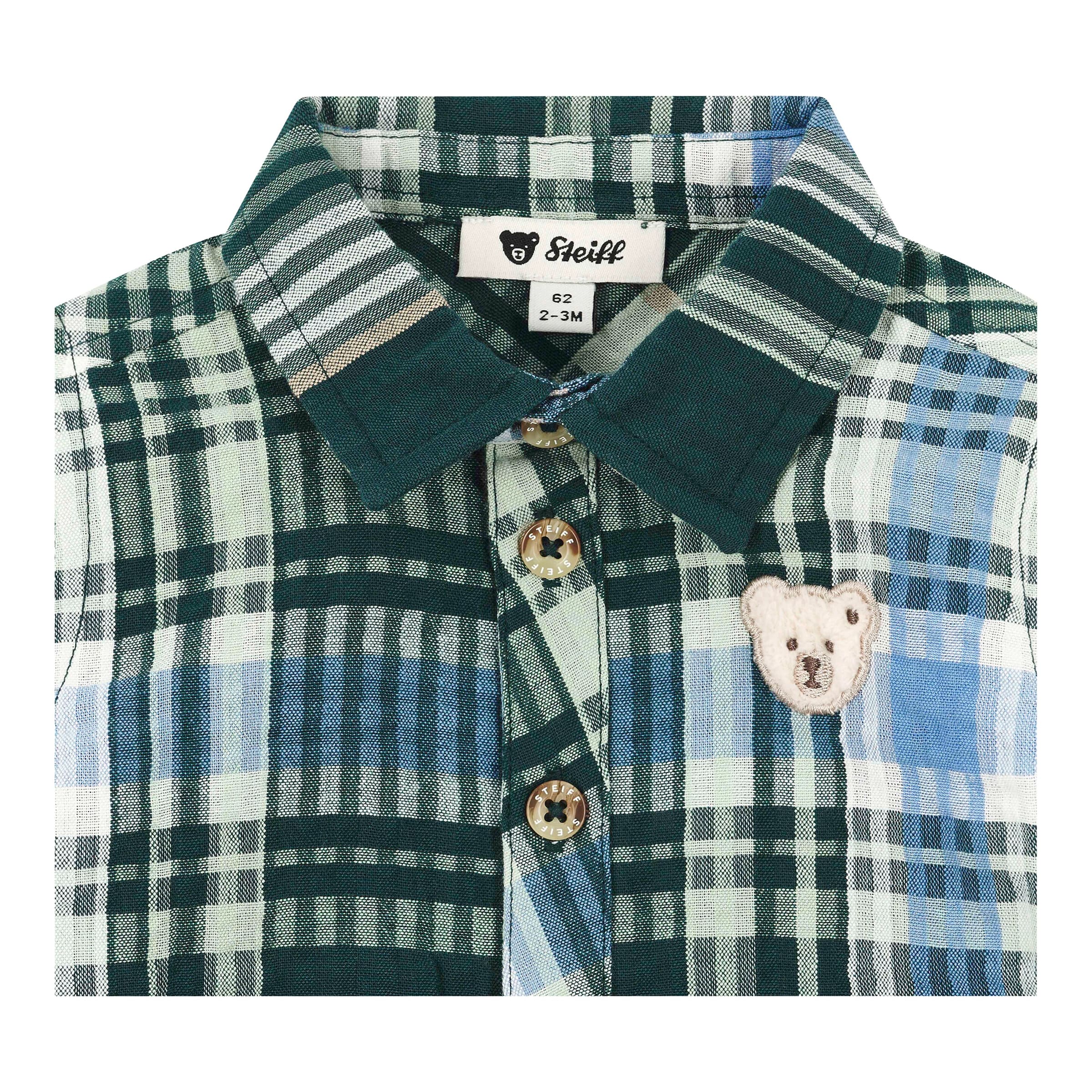 Hemd langarm Karo Bär