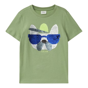 T-Shirt Hund Wendepailletten