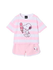Mädchen-Set aus T-Shirt und Shorts PEANUTS SNOOPY