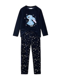 Schlafanzug Disney LILO & STITCH aus Samt, Mädchen