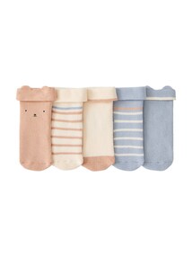 5er-Pack Baby Socken mit Umschlagbund, Jersey-Mix mit Bio-Baumwolle