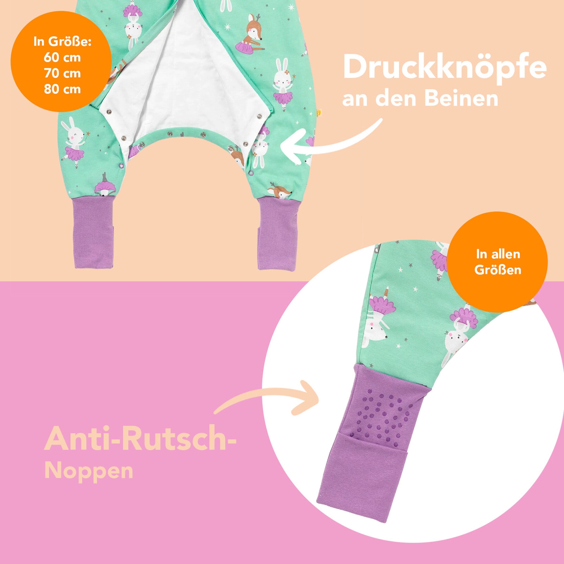 Schlummersack Schlafsack mit Füßen 1.0 Tog