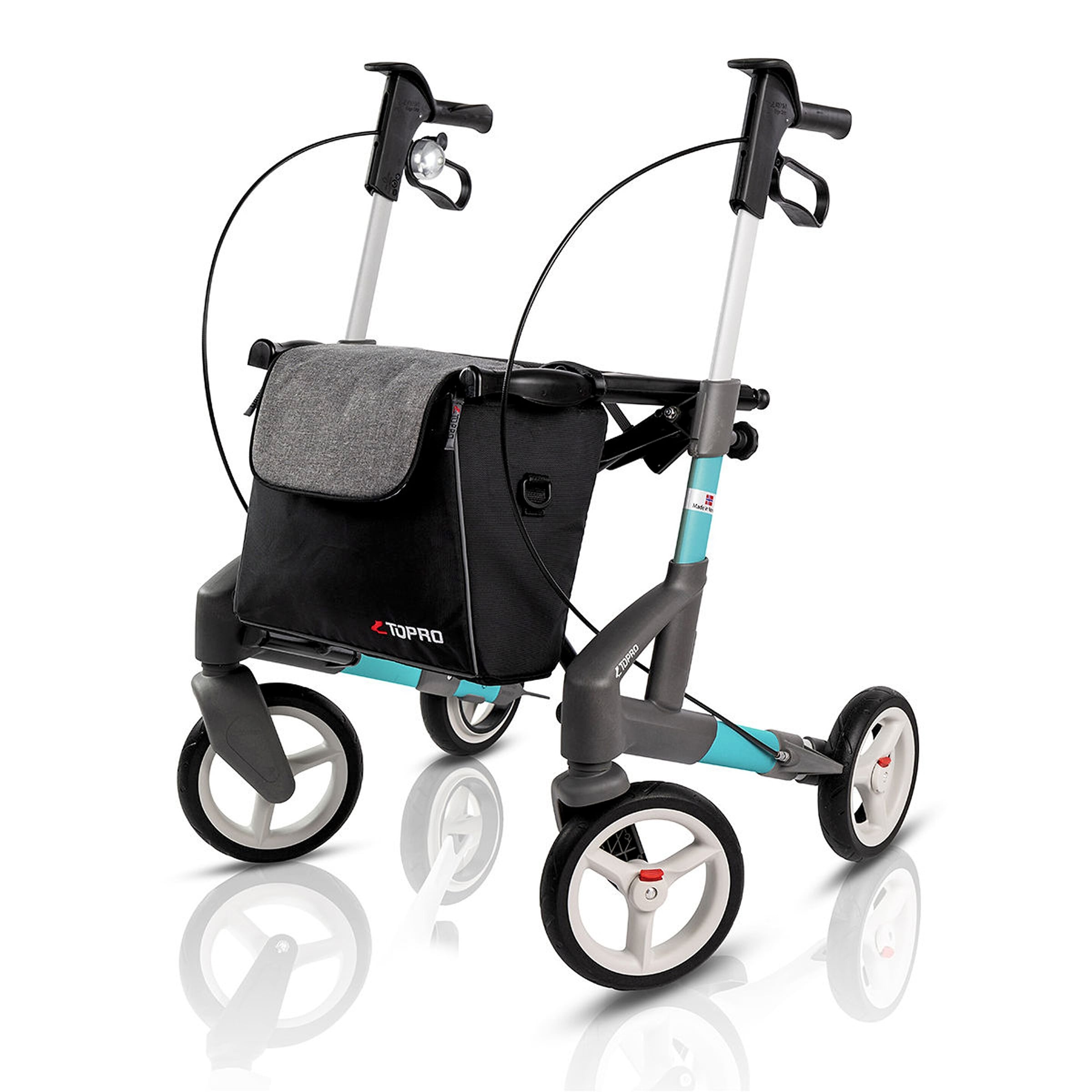 Rollator Troja 5G S, faltbar, höhenverstellbar tuerkis