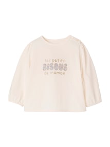 Baby Langarmshirt mit Puffärmeln, Bio-Baumwolle