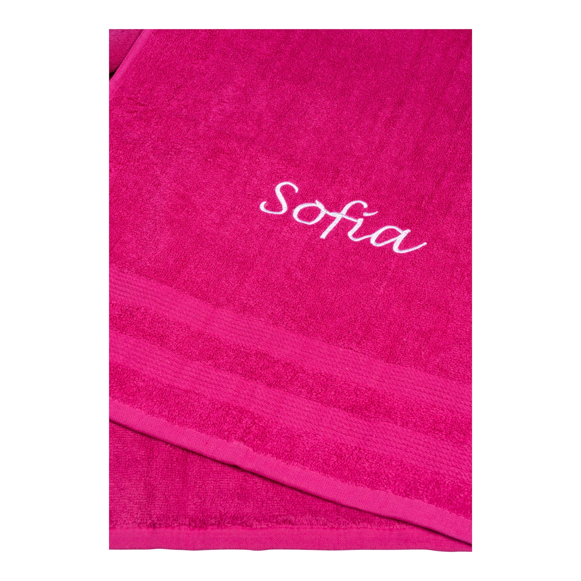 BY LORA Personalisiertes Spa-Wickeltuch Für Damen – XXL, Mikrofaser, Wasserabsorbierend, Rosa