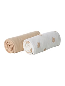 2er-Pack Bezüge für Babywiege, Bio-Baumwolle