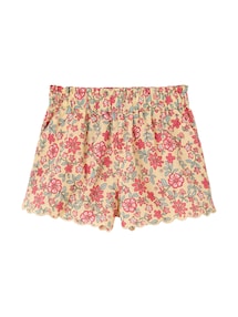 Shorts Mädchen Baby mit Dehnbund und Blumenmuster