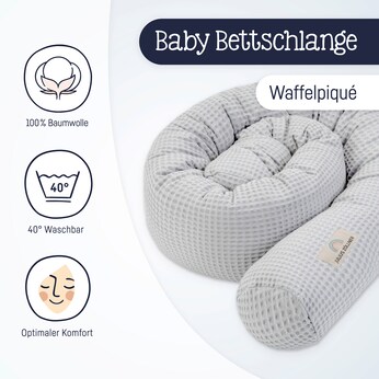 Bettschlange Waffelpiqué 180 cm