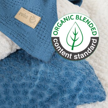 Nestchen passend für Babybetten 60x120cm oder 70x140 cm 'Seashells' indigo 