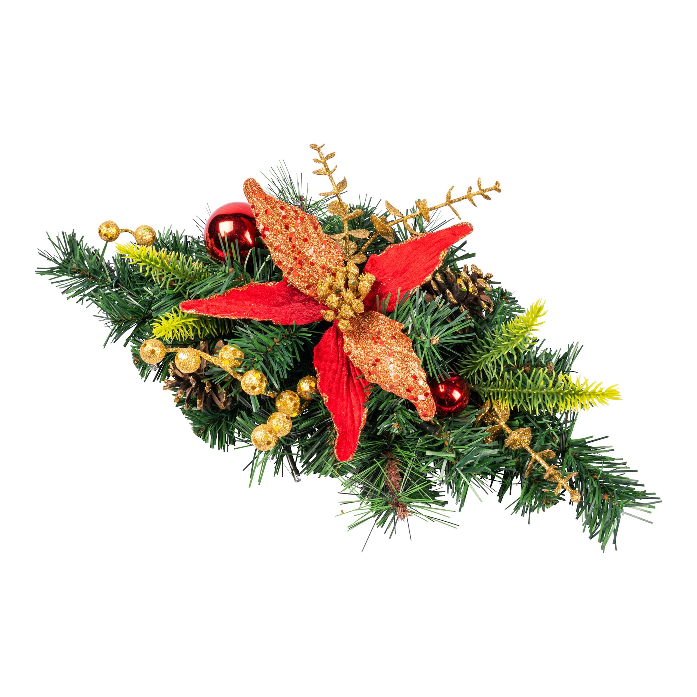 LED-Gesteck Weihnachtsstern grün