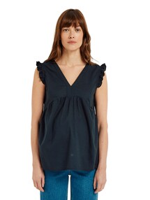 Ärmellose Umstandsbluse aus leichtem Voile