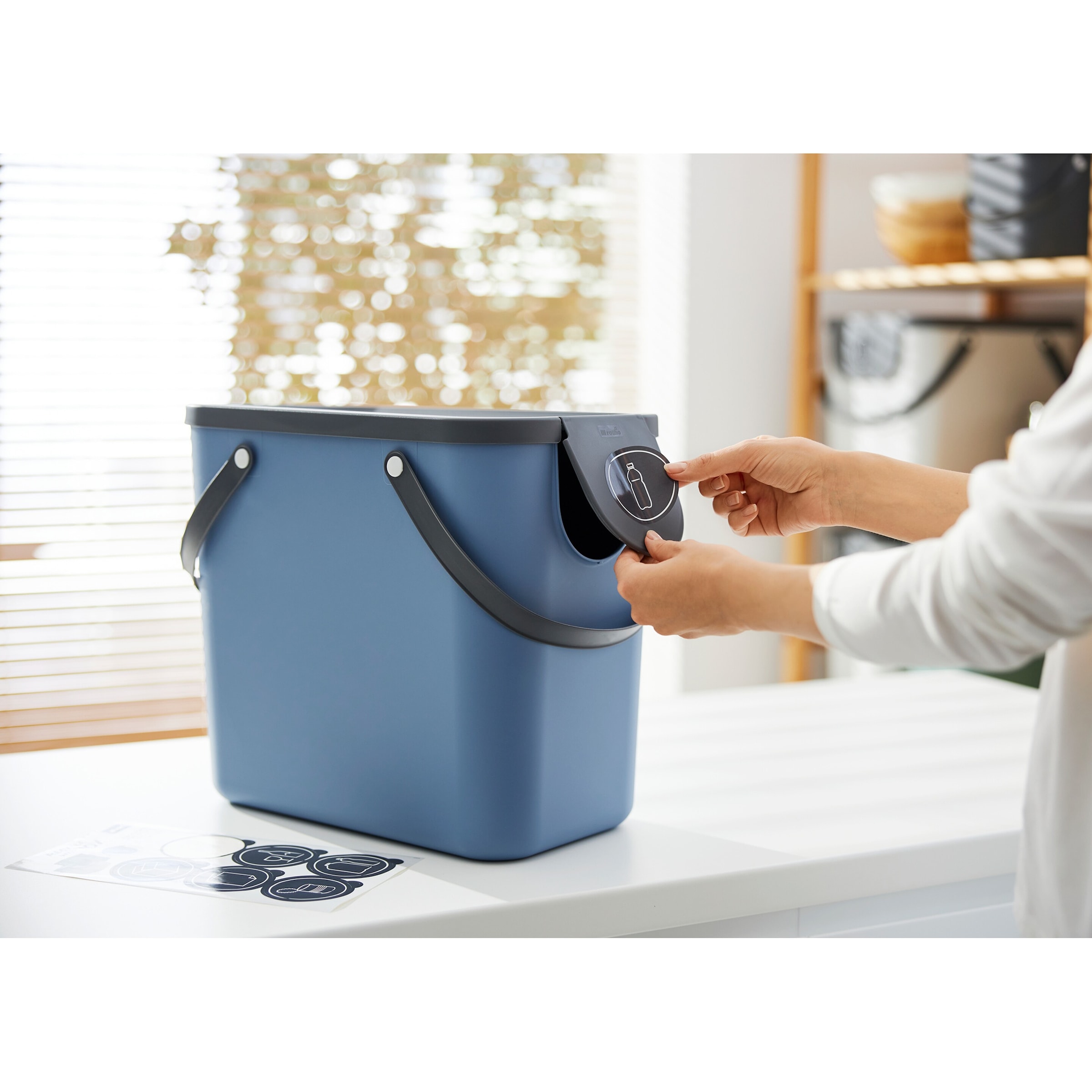 Recycling Müllsystem "ALBULA", 25 l, blau