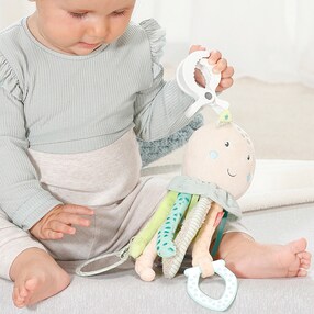 Hängespielzeug Activity-Oktopus mit Klemme Meereskinder