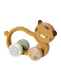 Baby Tiger-Rassel aus Silikon & Holz FSC®