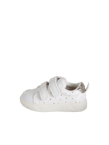 Baby Sneakers mit Klettverschluss und goldenen Details