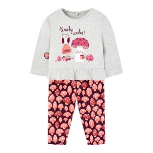 2-tlg. Set Shirt langarm und Leggings Pilze