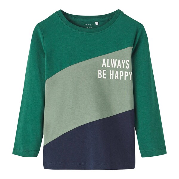 NAME IT Shirt langarm Colorblock Always be happy babywalz