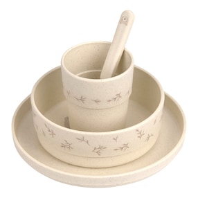 4-tlg. Geschirrset mit Zellulose
