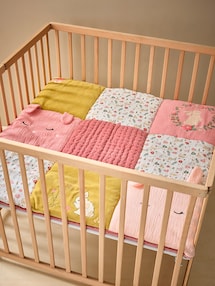 Baby Spieldecke/ Laufstalleinlage VERZAUBERTER HASE, Patchwork-Design