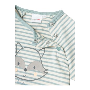 Raglanshirt langarm Ringel Waschbär