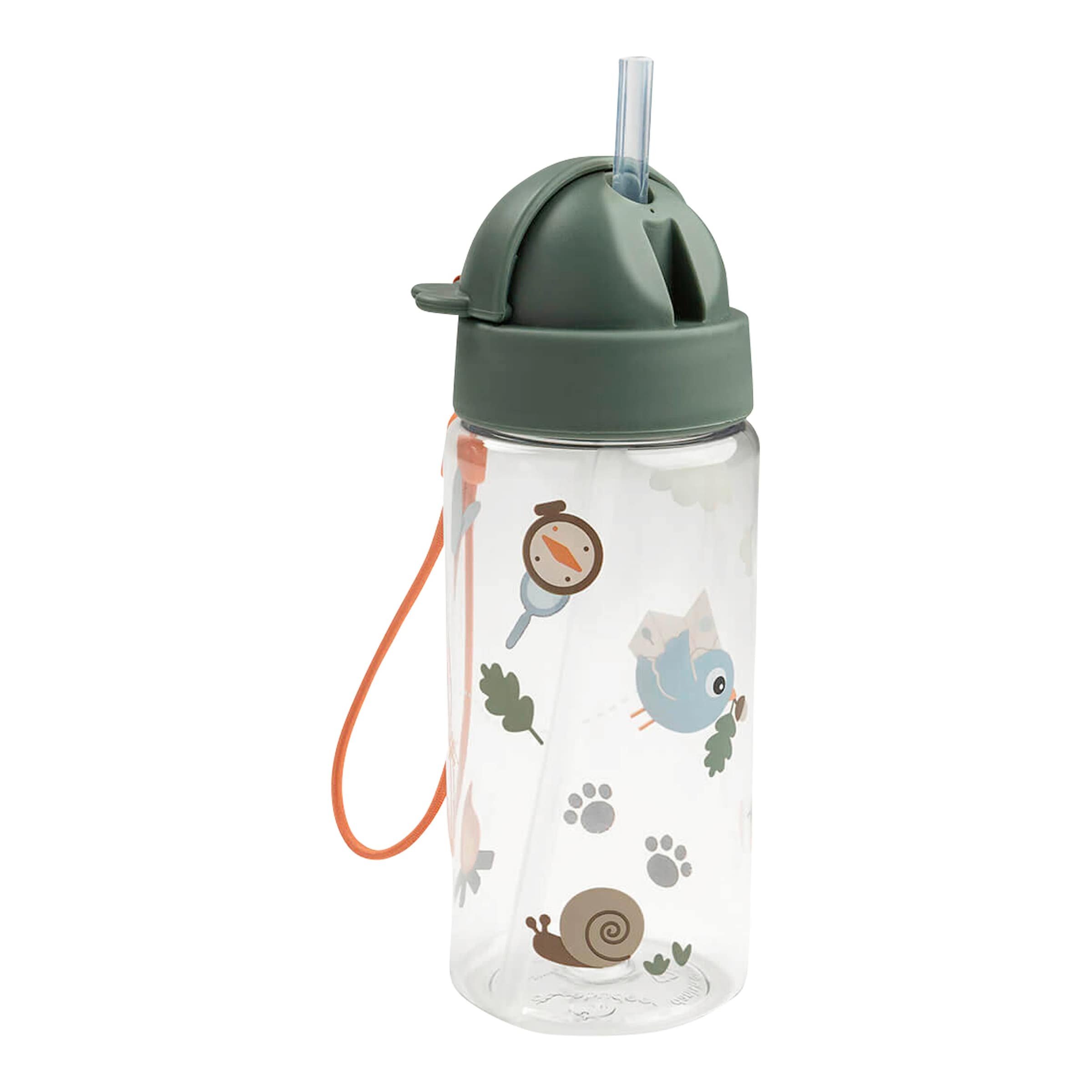 Done By Deer Trinkflasche mit Strohhalm, 350ml