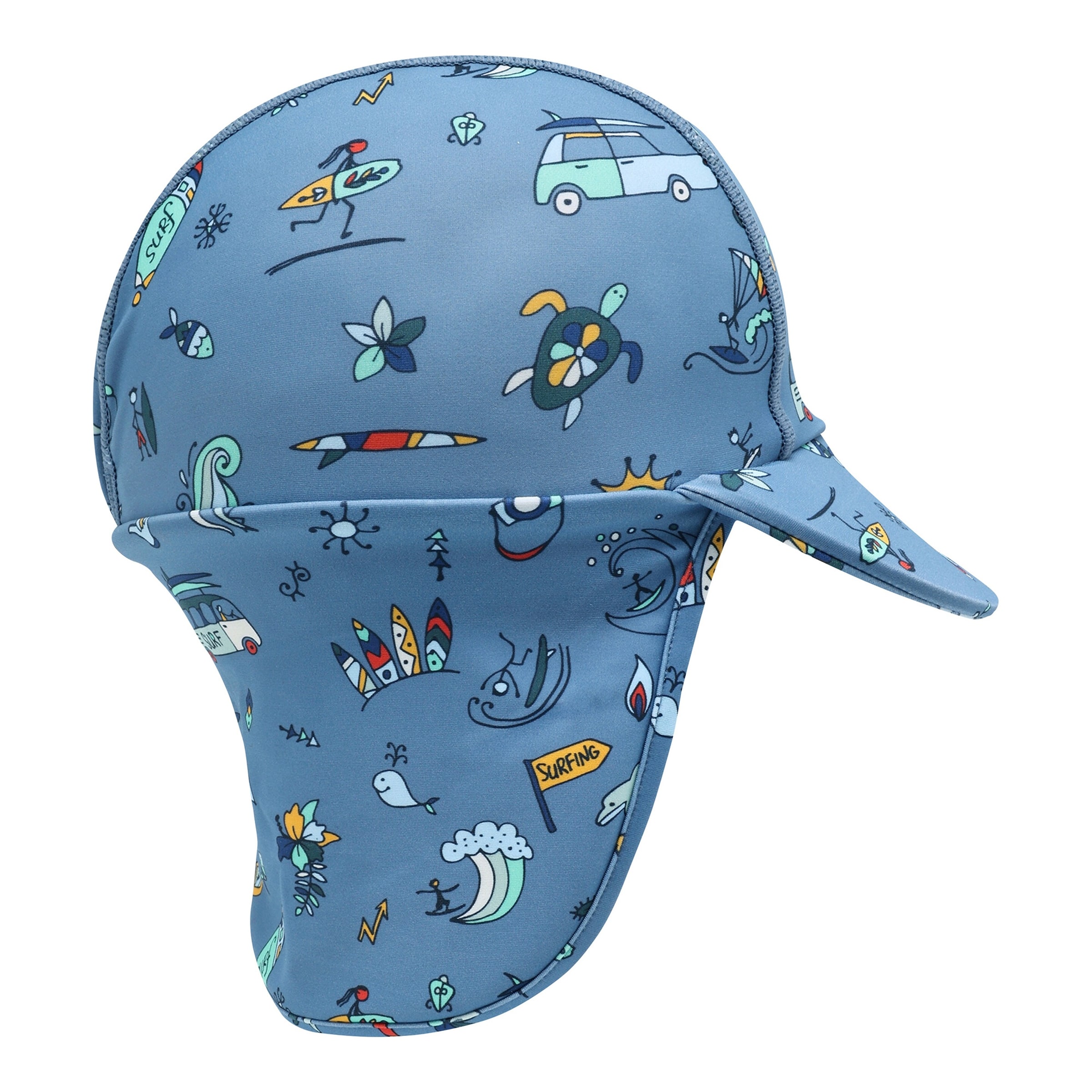 Colorkids Schirmmütze mit Nacken- und UV-Schutz Strand