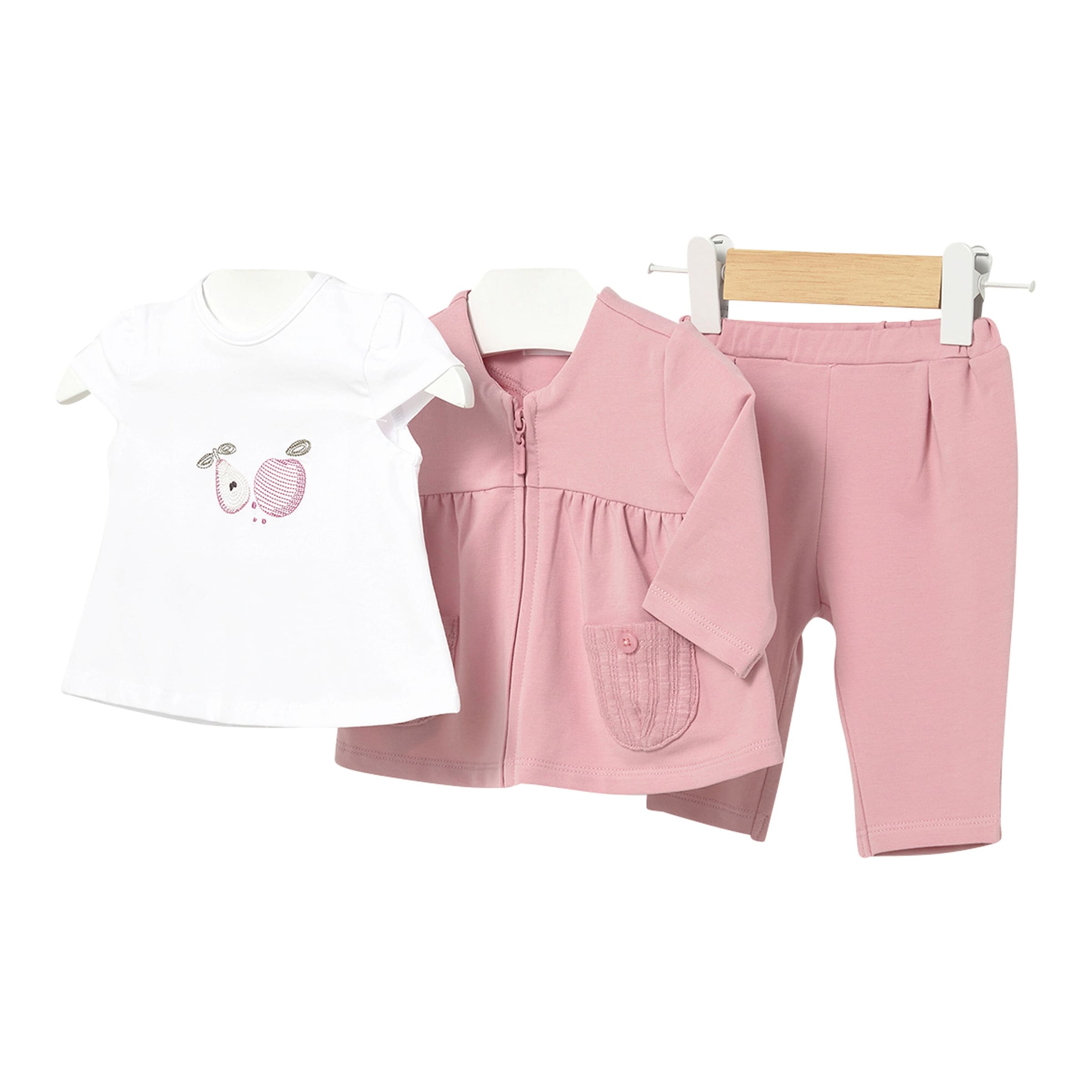 Mayoral 3-tlg. Set T-Shirt, Jacke und Leggings Apfel