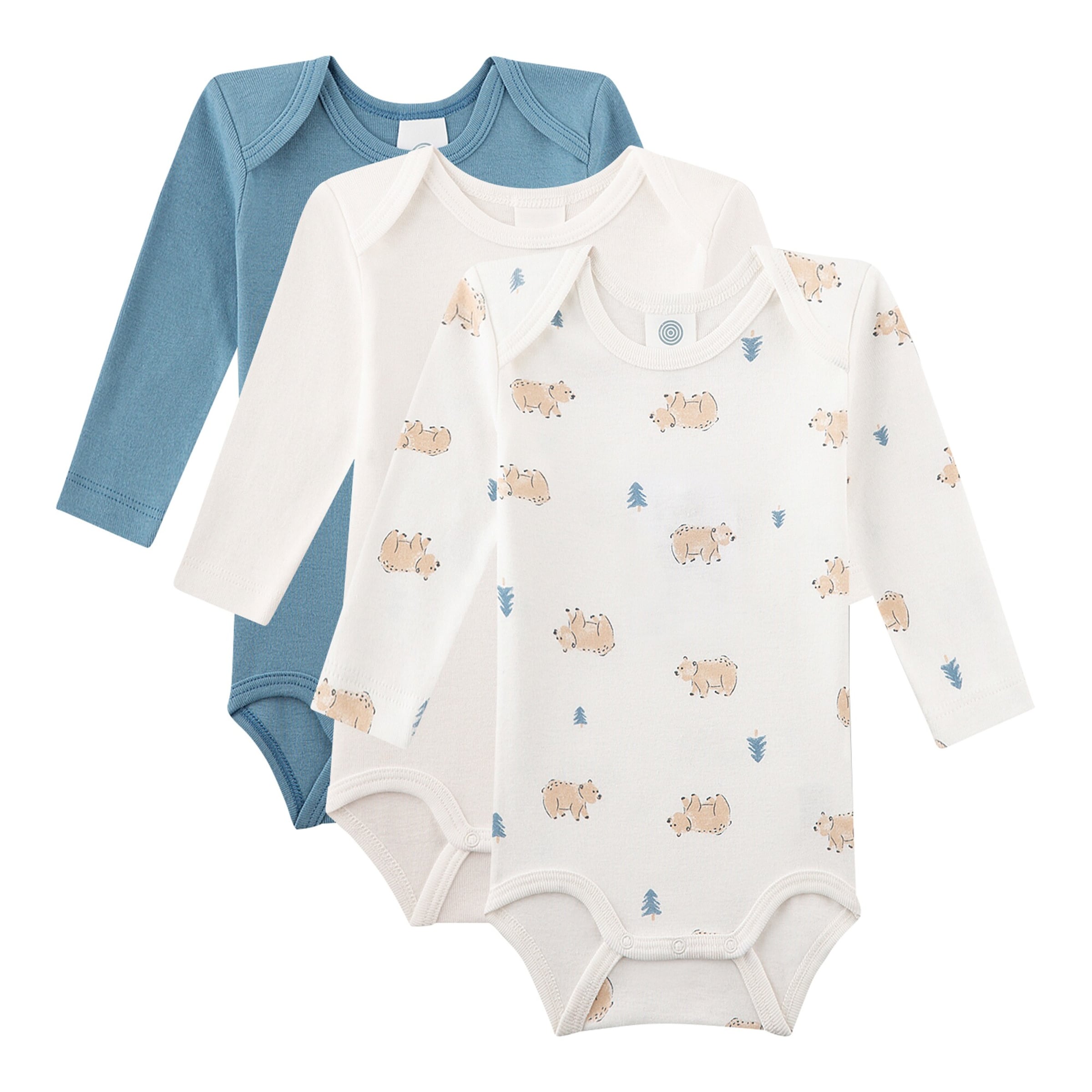 Sanetta 3er-Pack Bodys langarm Bären