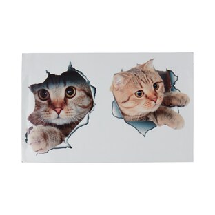 Wc-bril-stickers "Katjes", 2 stuks