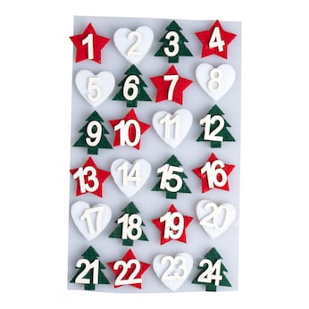 Vilten stickers “Adventskalender”